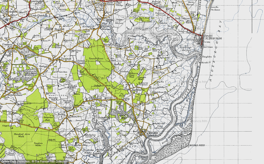 Old Map of Sudbourne, 1946 in 1946