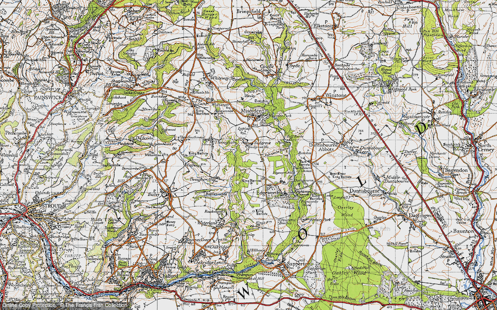 Old Map of Sudgrove, 1946 in 1946