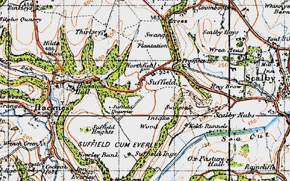 Old map of Suffield in 1947