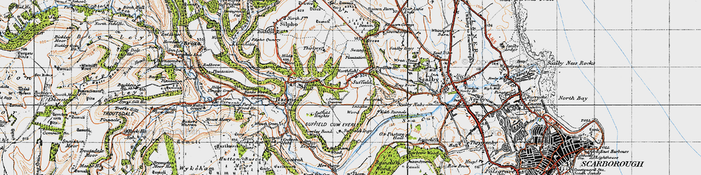 Old map of Suffield in 1947