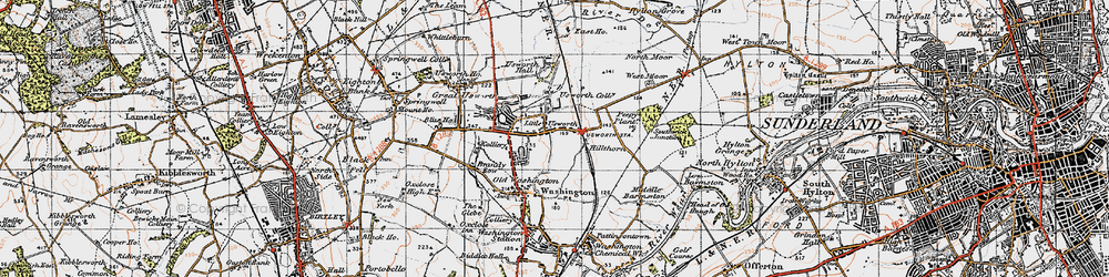 Old map of Sulgrave in 1947