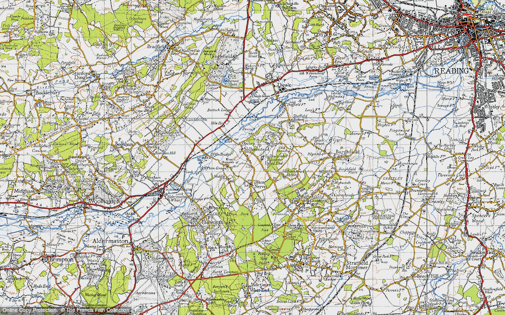 Old Map of Sulhamstead, 1945 in 1945