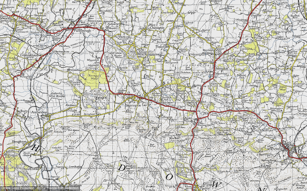 Old Map of Sullington Warren, 1940 in 1940