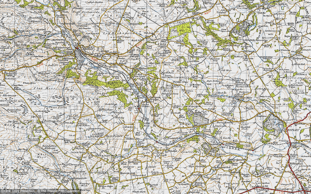 Old Map of Summerbridge, 1947 in 1947