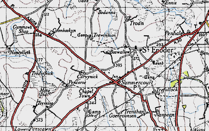 Old map of Summercourt in 1946