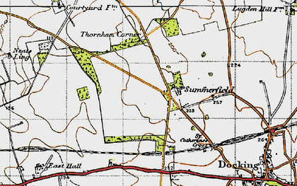Old map of Burntstalk in 1946