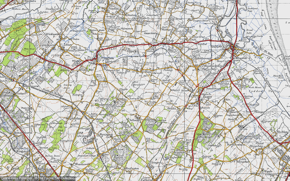 Old Map of Summerfield, 1947 in 1947