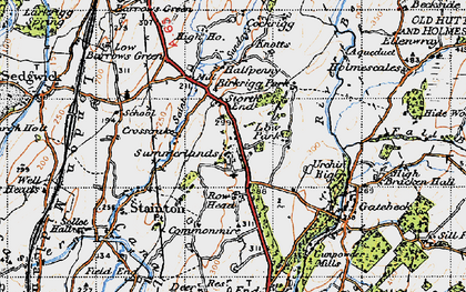 Old map of Summerlands in 1947
