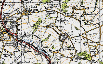 Old map of Summerley in 1947