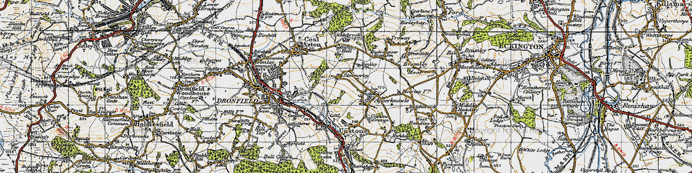 Old map of Summerley in 1947
