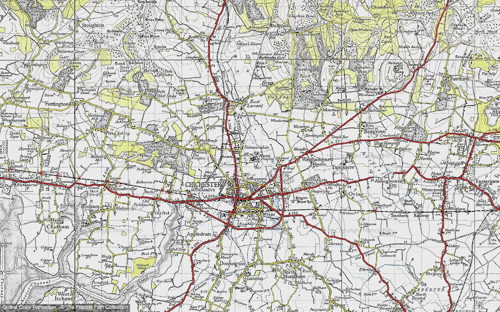 Old Map of Summersdale, 1945 in 1945