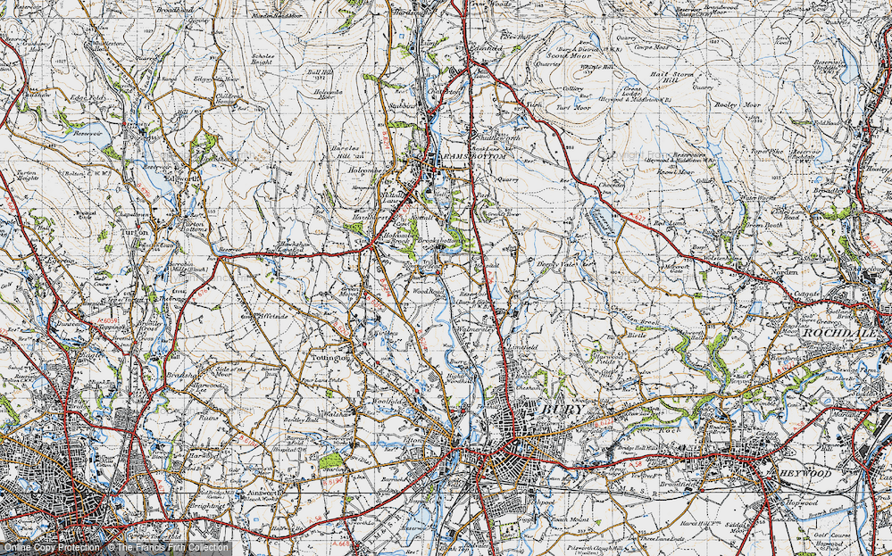 Old Map of Summerseat, 1947 in 1947