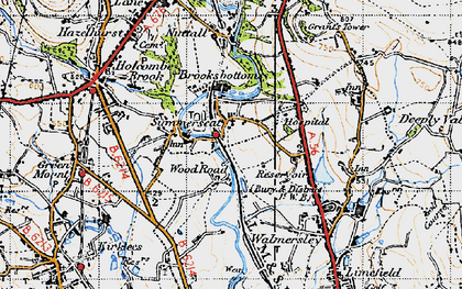 Old map of Summerseat in 1947