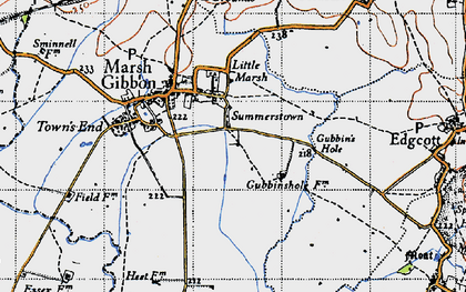 Old map of Summerstown in 1946