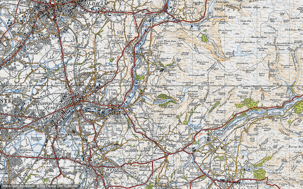 Old Map of Sun Green, 1947 in 1947