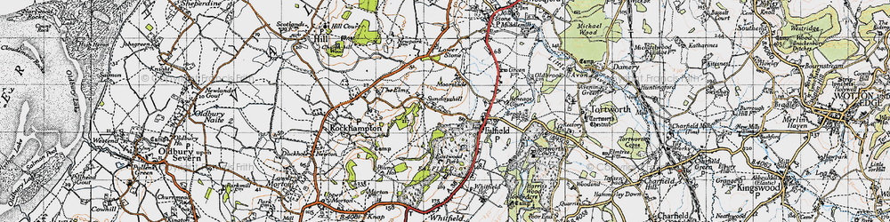 Old map of Sundayshill in 1946