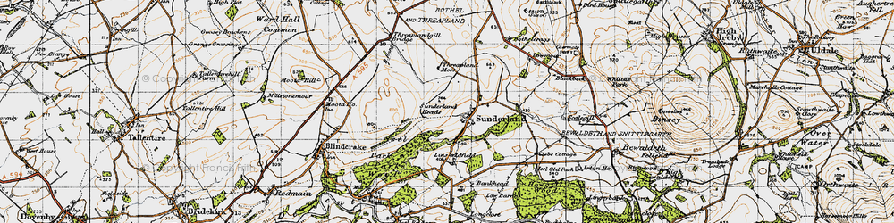 Old map of Linskeldfield in 1947