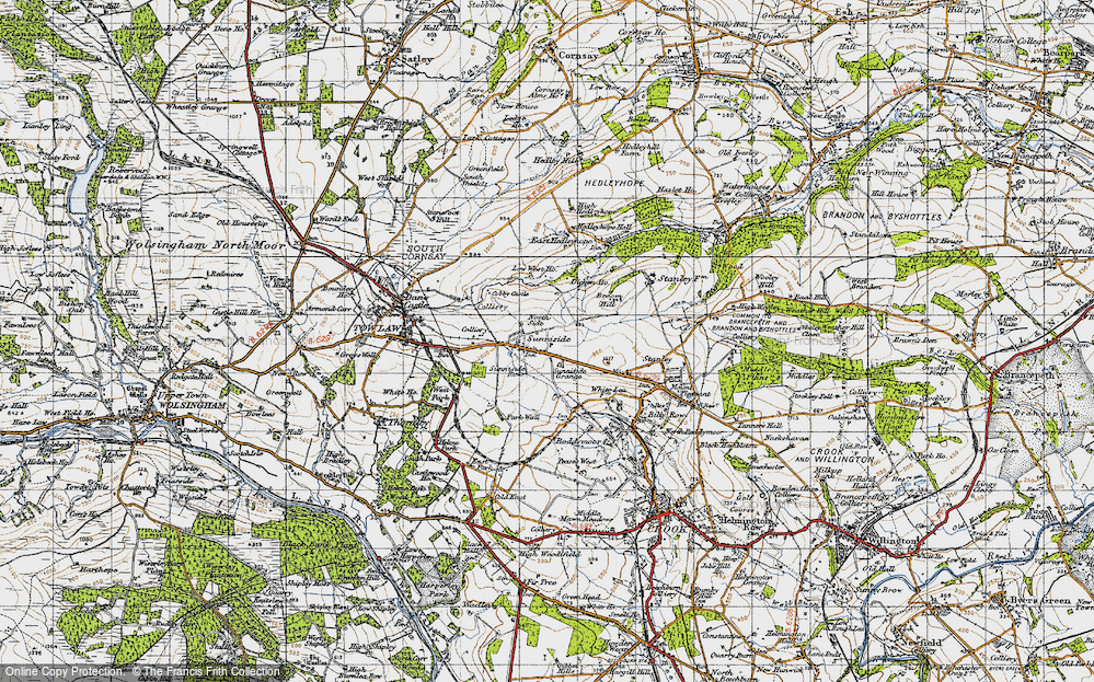 Old Map of Sunniside, 1947 in 1947
