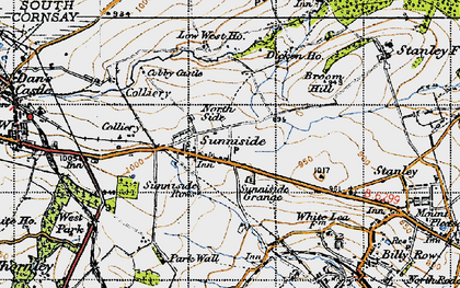 Old map of Sunniside in 1947