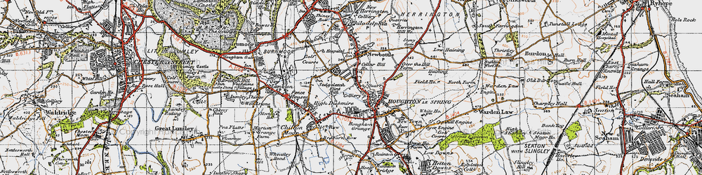 Old map of Sunniside in 1947