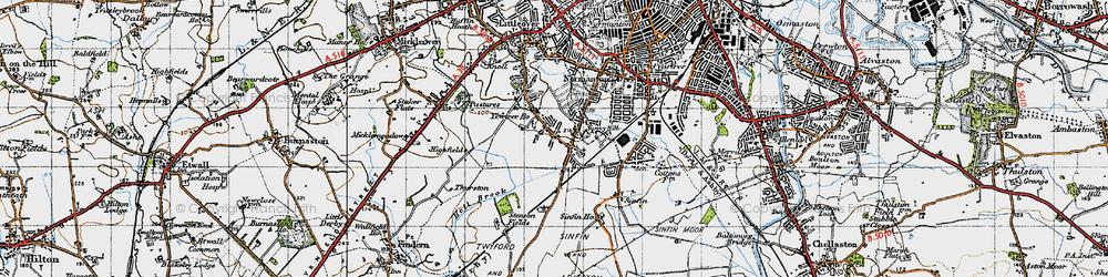 Old map of Sunny Hill in 1946