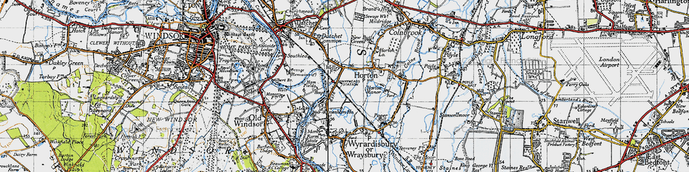 Old map of Sunnymeads in 1945