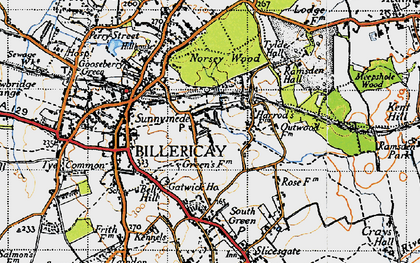 Old map of Ramsden Hall School in 1946