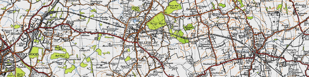 Old map of Ramsden Hall School in 1946