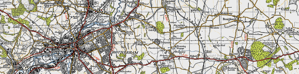 Old map of Sunnyside in 1947