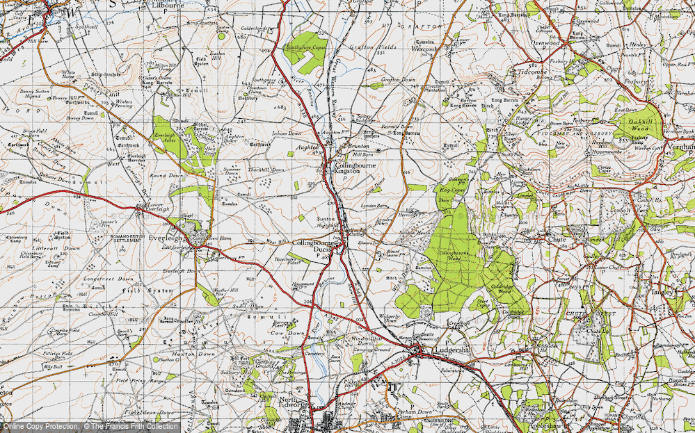 Old Map of Sunton, 1940 in 1940