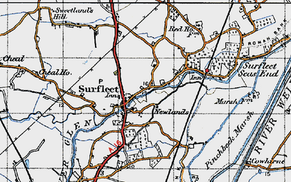 Old map of Surfleet in 1946