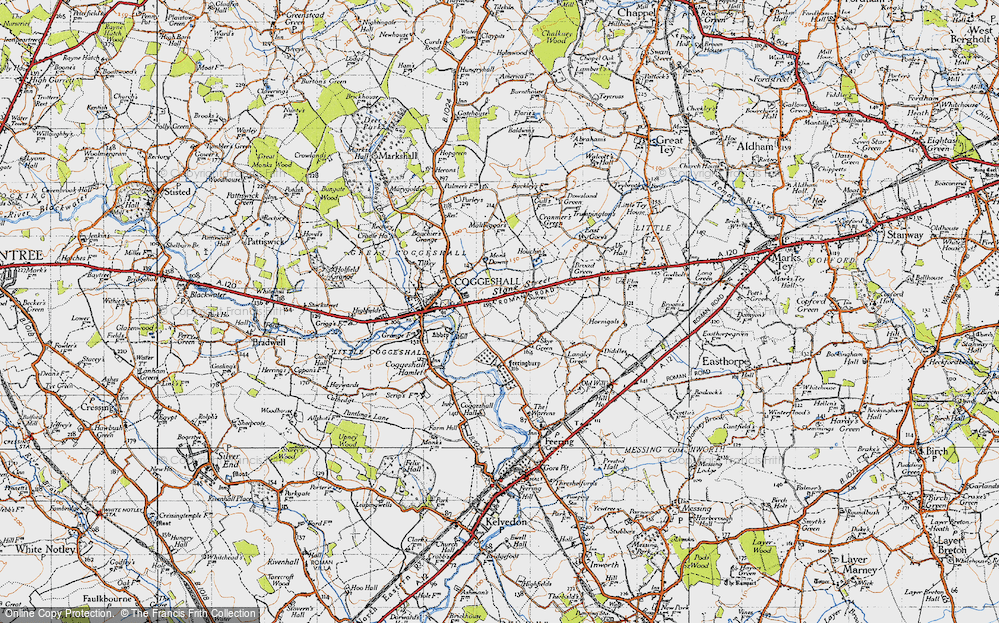 Old Map of Surrex, 1945 in 1945