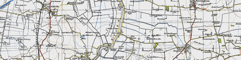 Old map of Susworth in 1947