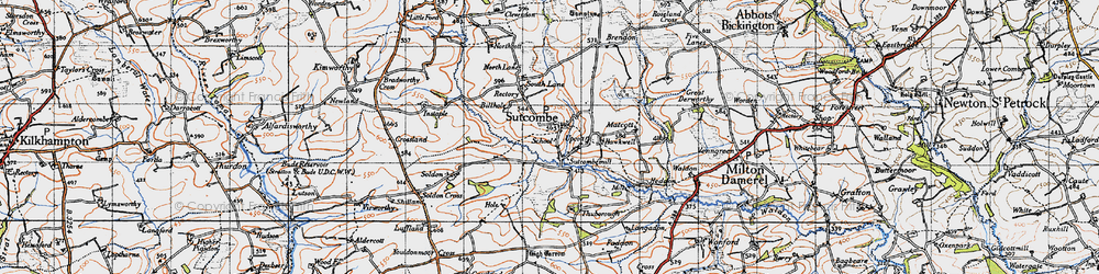 Old map of Billhole in 1946