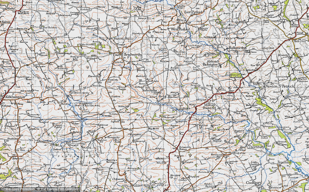 Old Map of Sutcombemill, 1946 in 1946