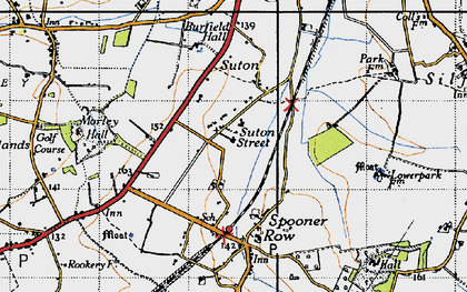 Old map of Suton in 1946