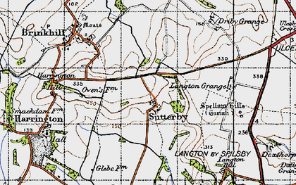 Old map of Sutterby in 1946