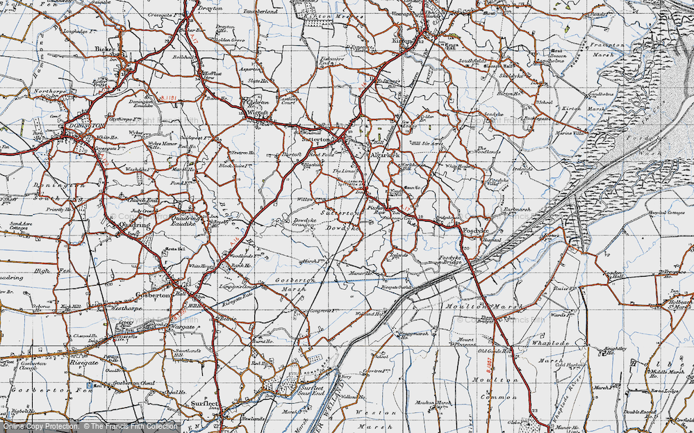 Old Map of Sutterton Dowdyke, 1946 in 1946