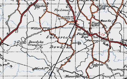 Old map of Sutterton Dowdyke in 1946