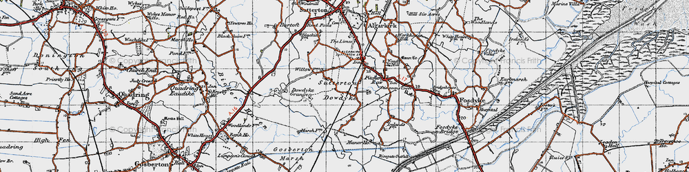 Old map of Sutterton Dowdyke in 1946