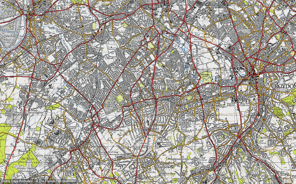 Old Map of Sutton, 1945 in 1945