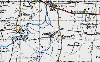 Old map of Sutton in 1946