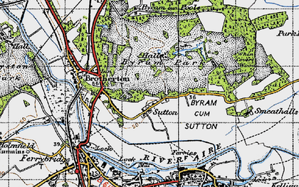 Old map of Sutton in 1947