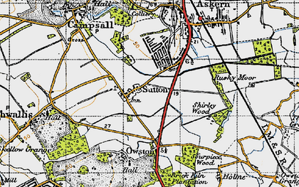 Old map of Sutton in 1947