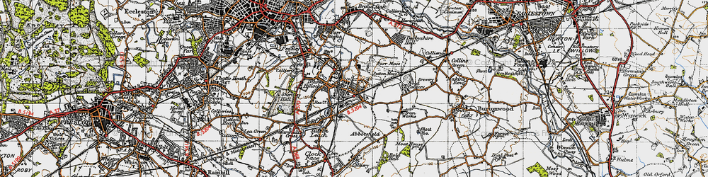 Old map of Sutton in 1947