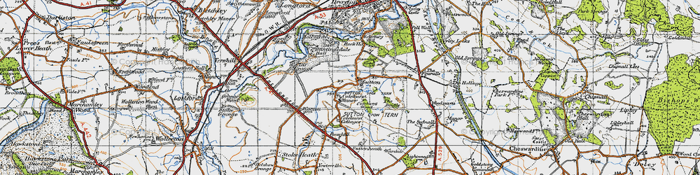 Old map of Brownhill Wood in 1947