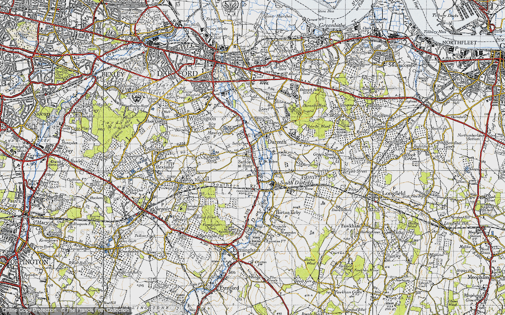 Old Map of Sutton at Hone, 1946 in 1946