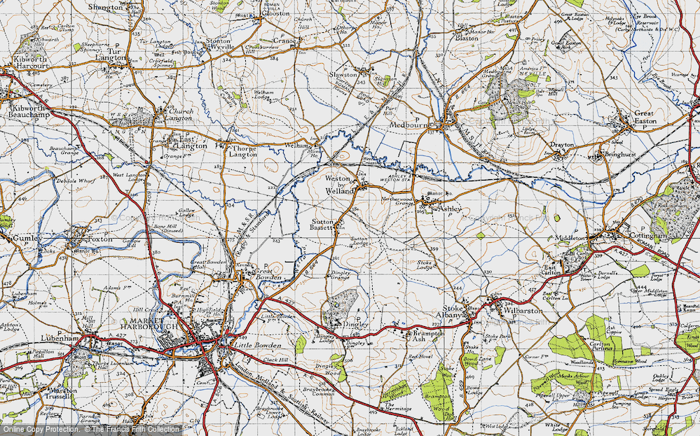 Old Map of Sutton Bassett, 1946 in 1946