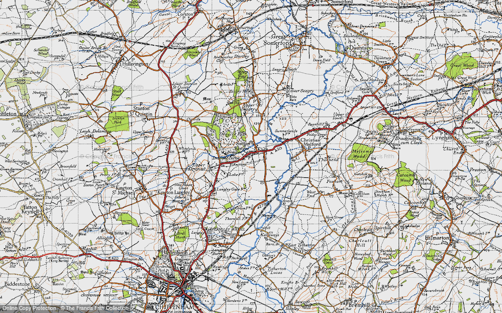 Old Map of Sutton Benger, 1947 in 1947