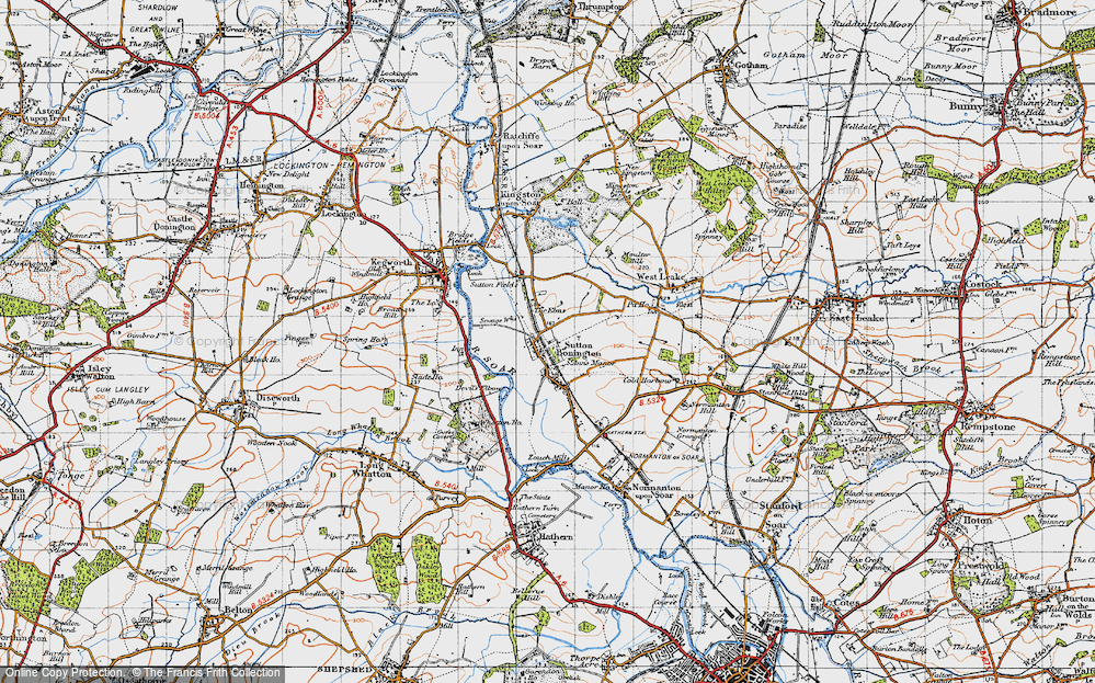 Old Map of Sutton Bonington, 1946 in 1946